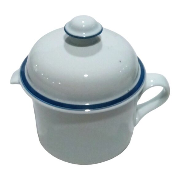 Dansk Bistro Christianshavn Blue Covered Creamer Ovenproof Stoneware - Picture 1 of 7